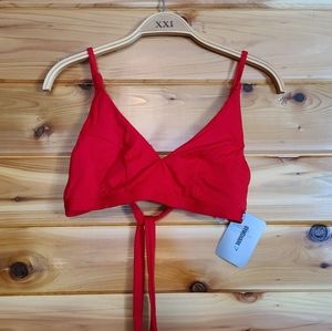 Gymshark red swim top